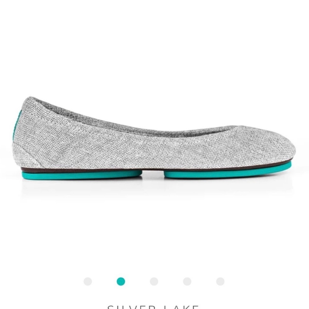 Tieks Gray and Teal Foldable Flats - Picture 2 of 13